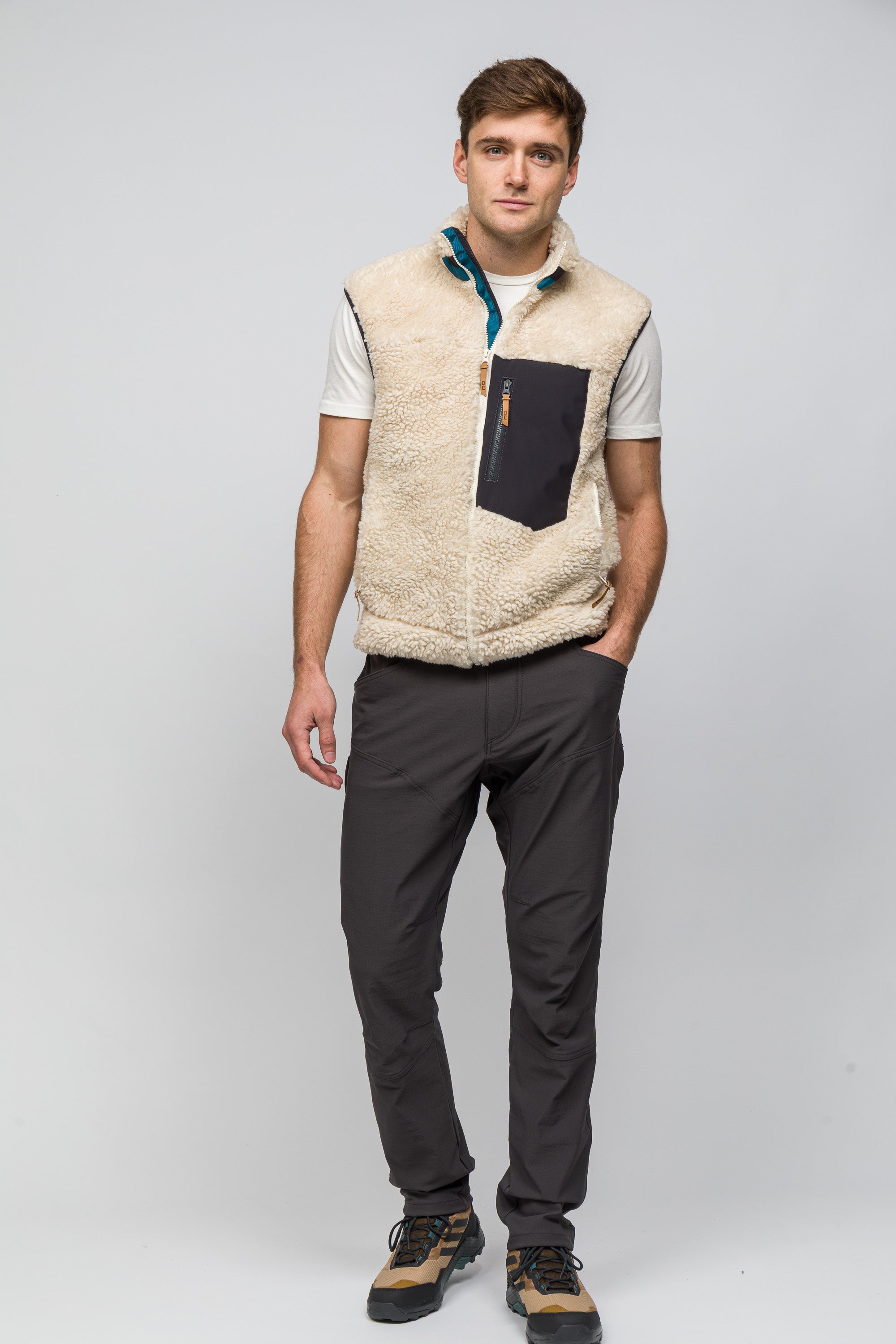 Sherpa Yün Yelek Lambswool - Krem Rengi