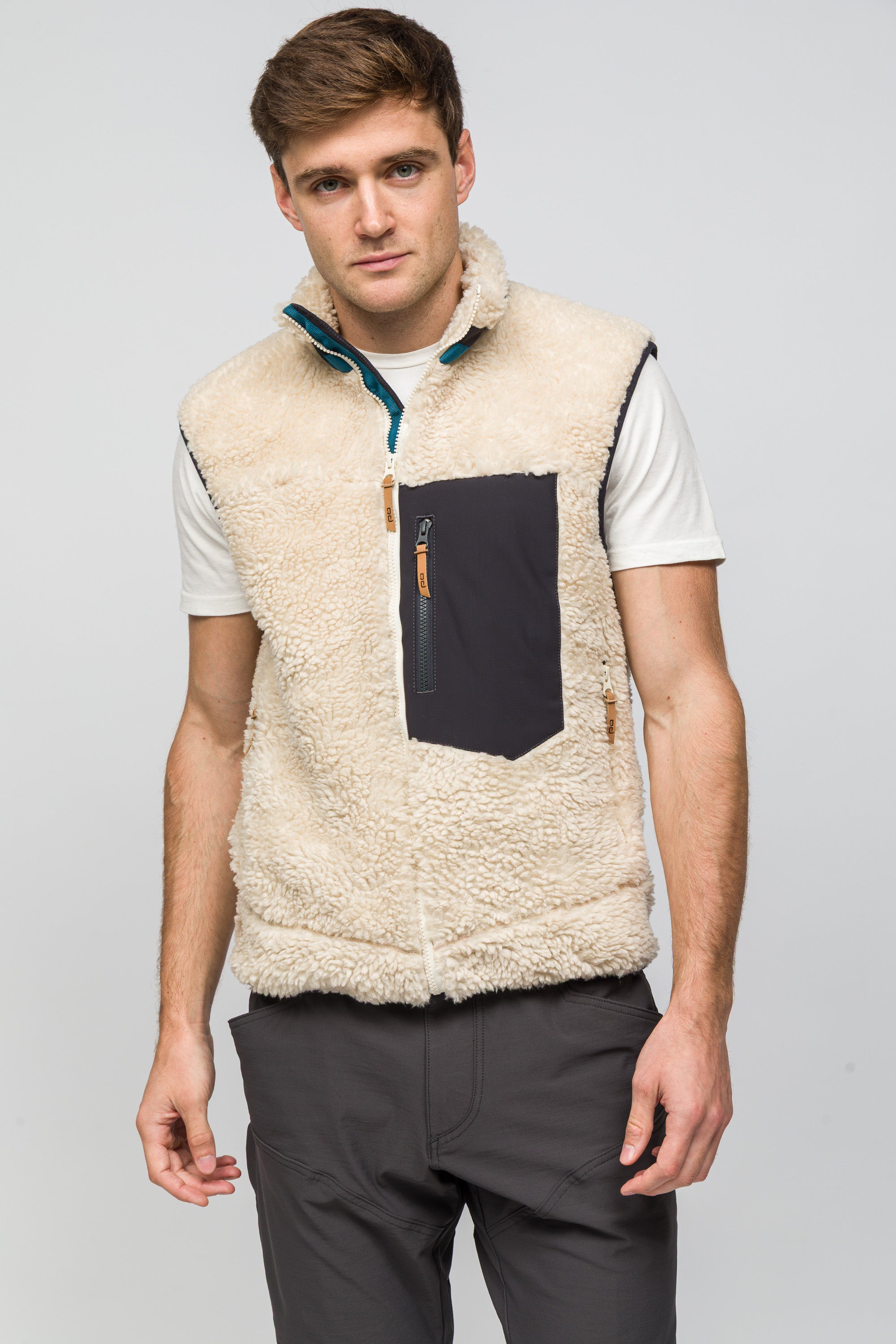 Sherpa Yün Yelek Lambswool - Krem Rengi