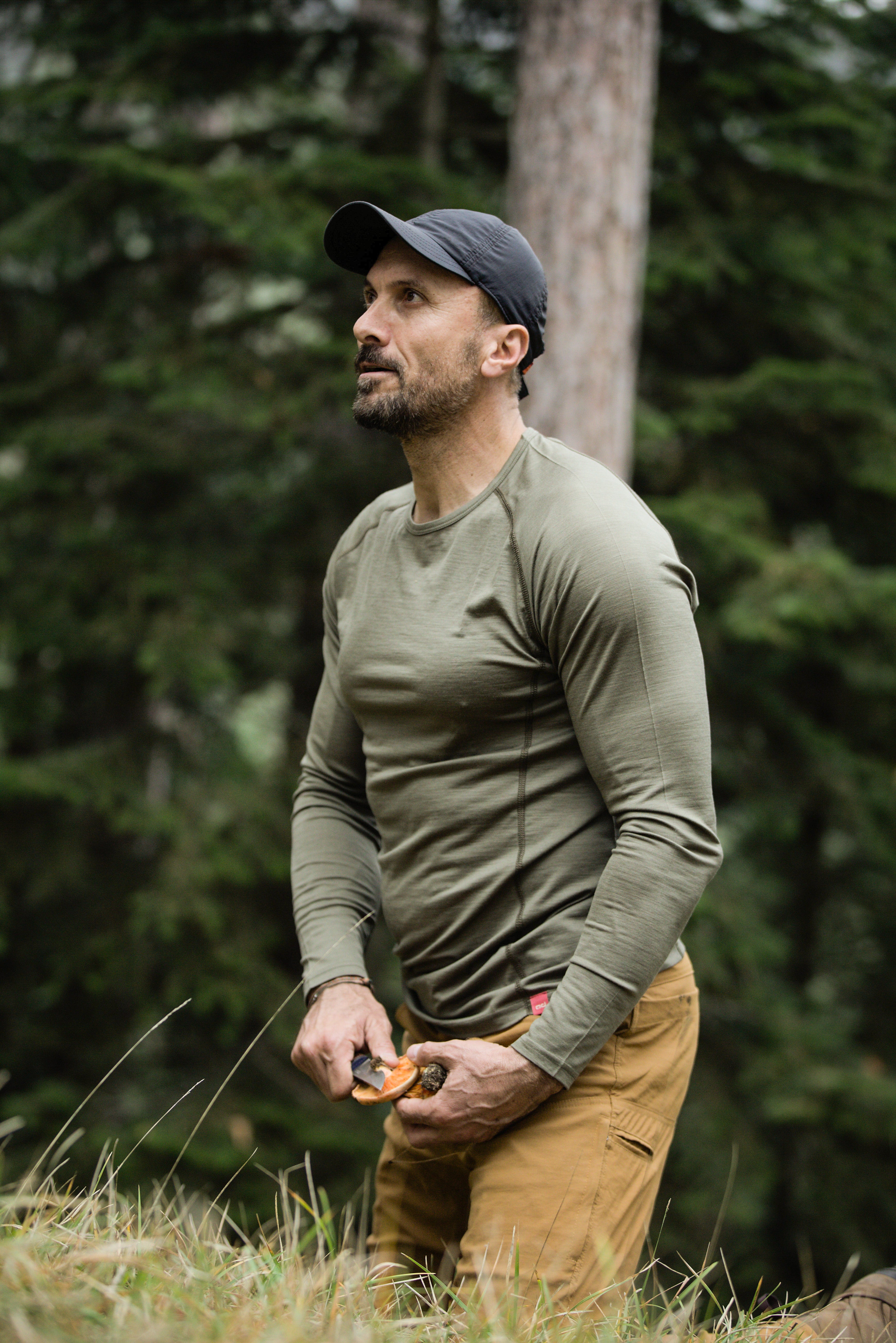 All-Season Merino Uzun Kollu T-Shirt 135 gr - Haki