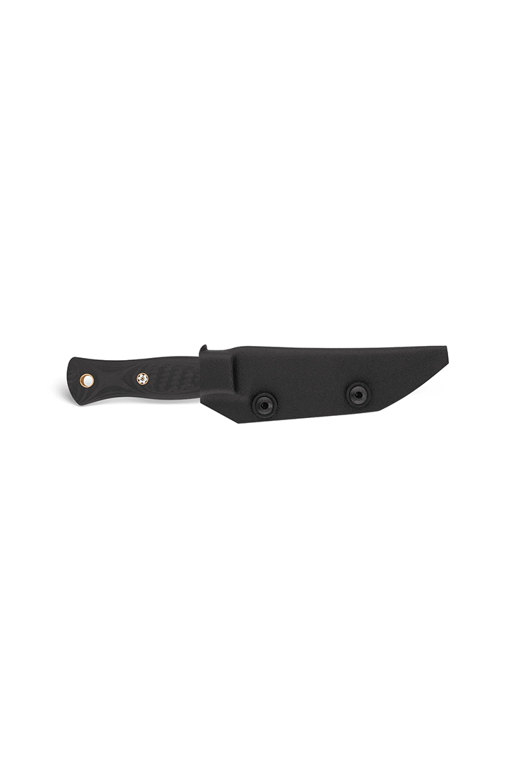 FleshEdge Bıçak N690 Çelik CarbonFiber Mikarta - KYDEX® Kılıfı Suya Dayanıklı - Carbon Fiber Siyah