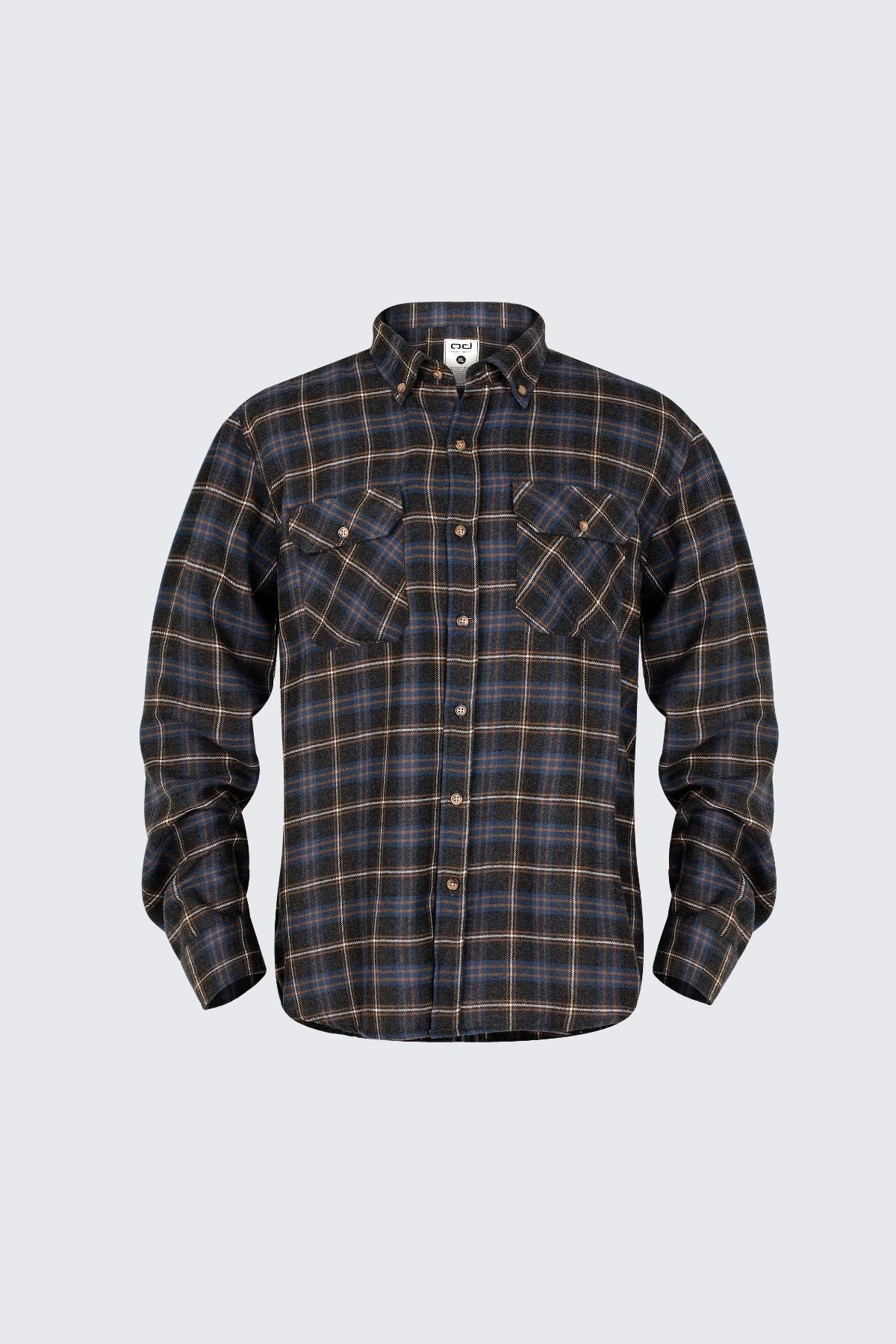 WNTR Flannel Oduncu Gömleği Yumuşak Tuşe - Lacivert Ekose