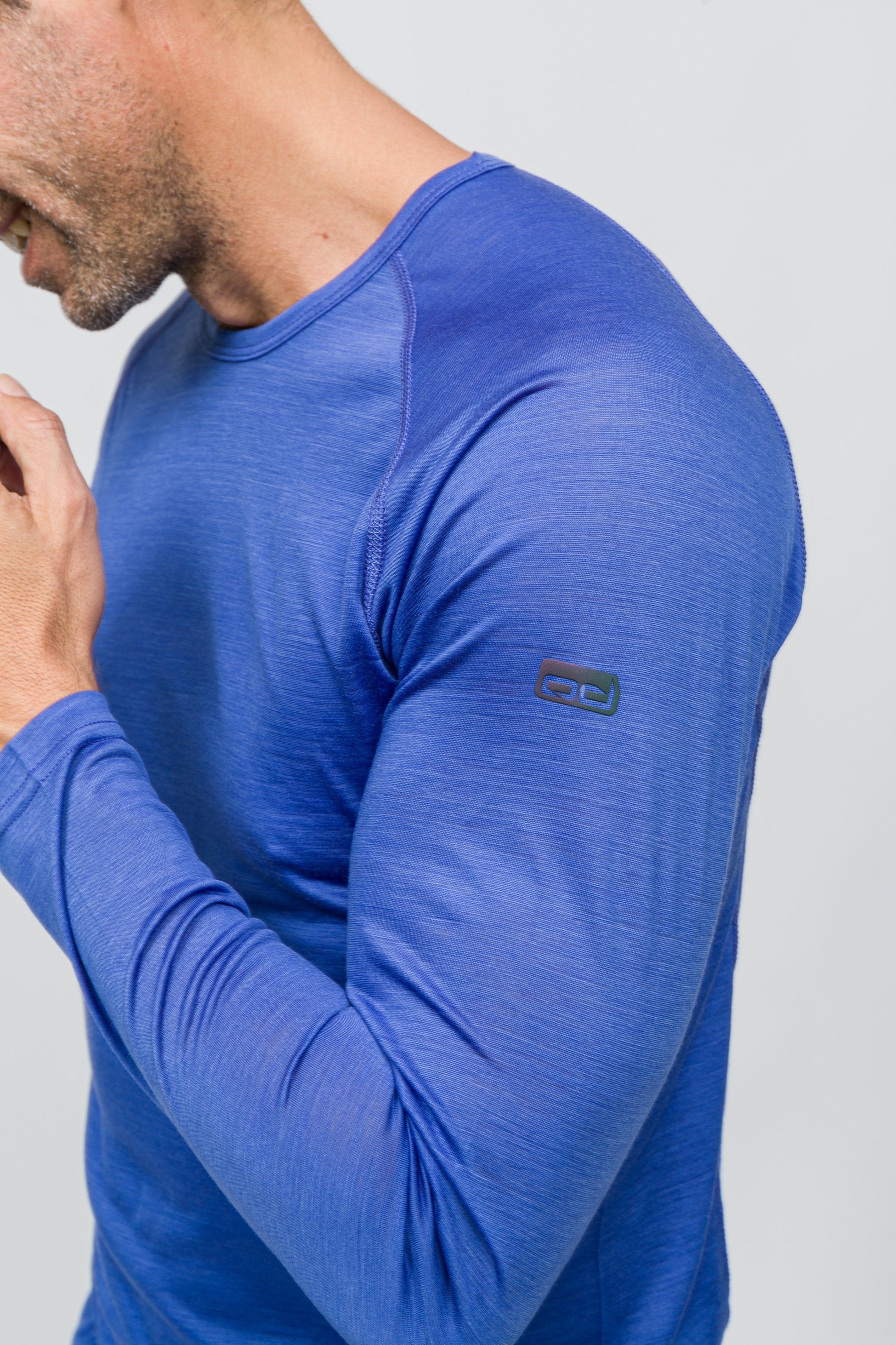 All-Season Merino Uzun Kollu T-Shirt 135 gr -Mavi