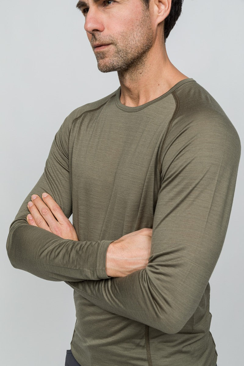 All-Season Merino Uzun Kollu T-Shirt 135 gr -Haki