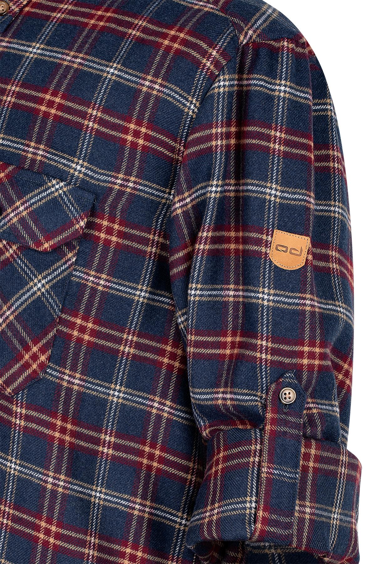 WNTR Flannel Oduncu Gömleği Yumuşak Tuşe - Lacivert Bordo Ekose
