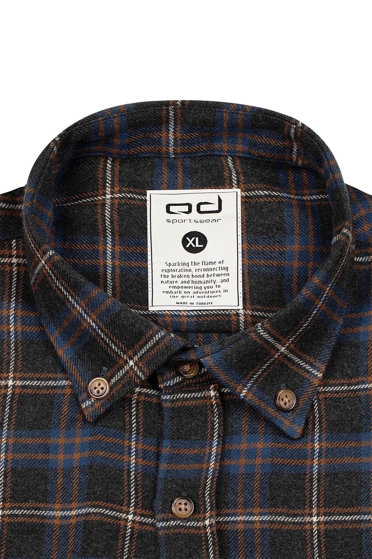 WNTR Flannel Oduncu Gömleği Yumuşak Tuşe - Lacivert Ekose