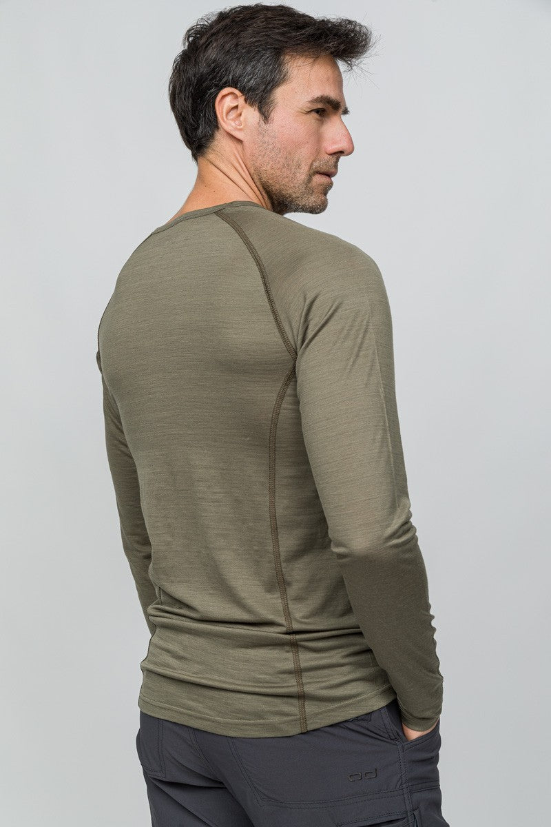 All-Season Merino Uzun Kollu T-Shirt 135 gr -Haki