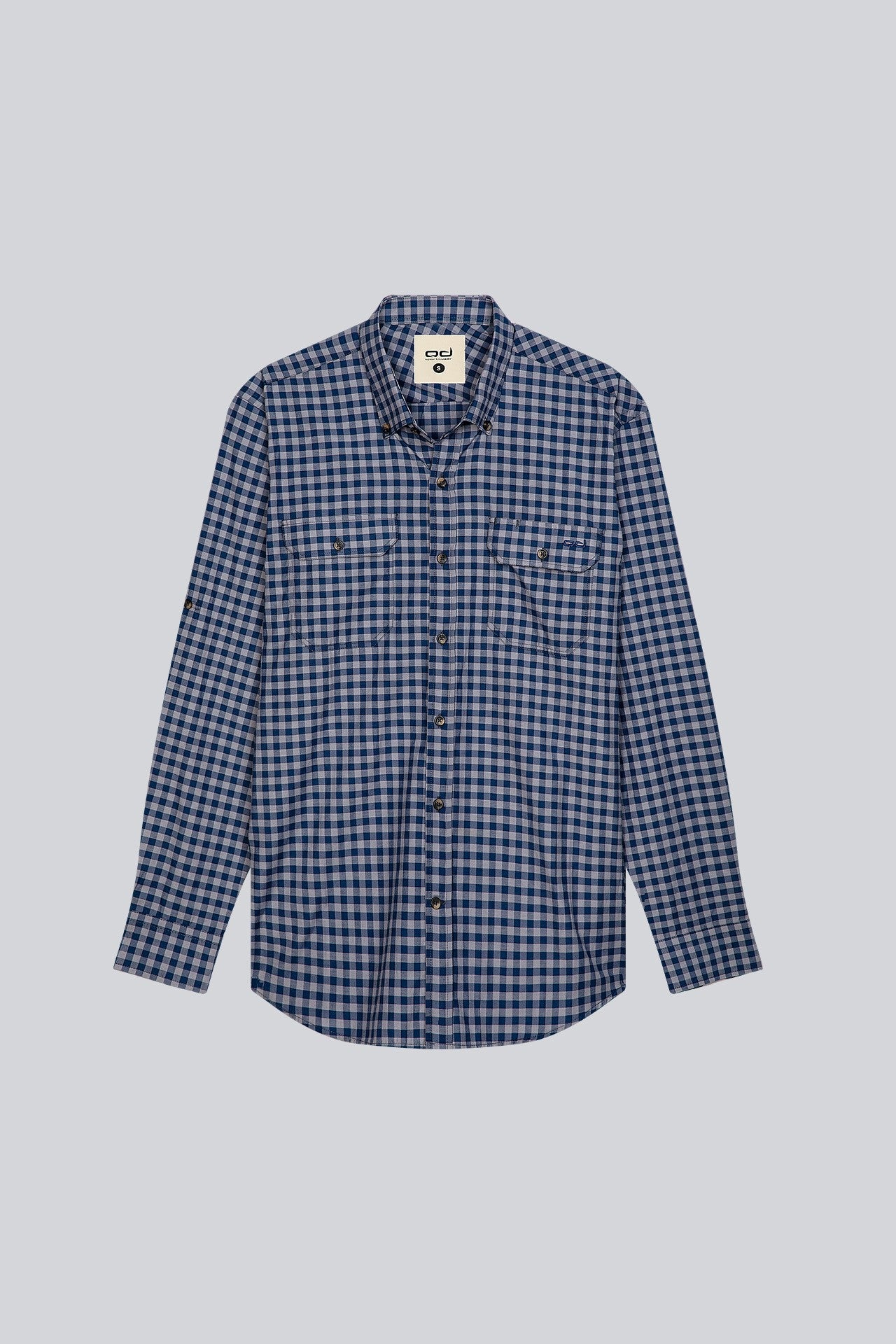 SPRG Flannel Gömlek Pamuk - Mavi Lacivert Ekose