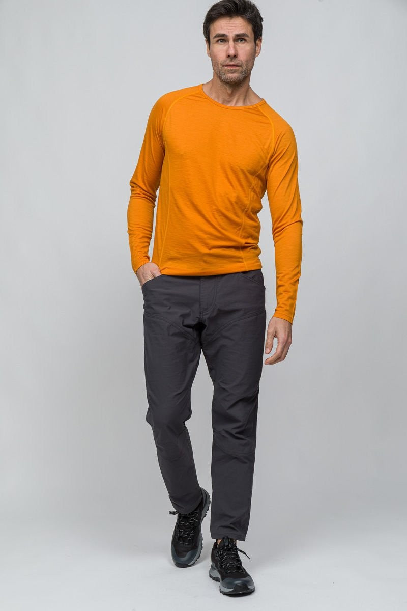 All-Season Merino Uzun Kollu T-Shirt 135 gr -Turuncu