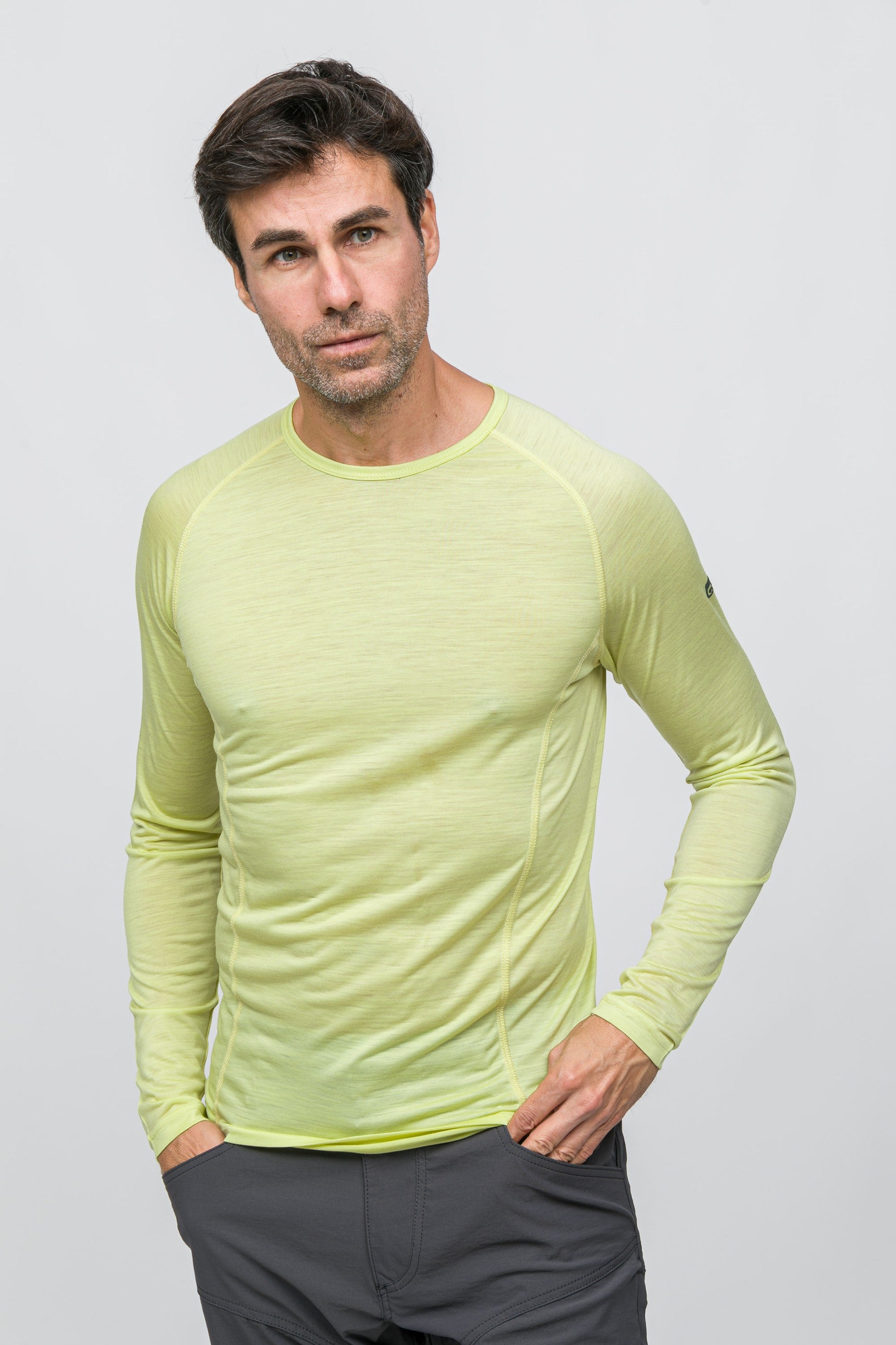 All-Season Merino Uzun Kollu T-Shirt 135 gr - Lime