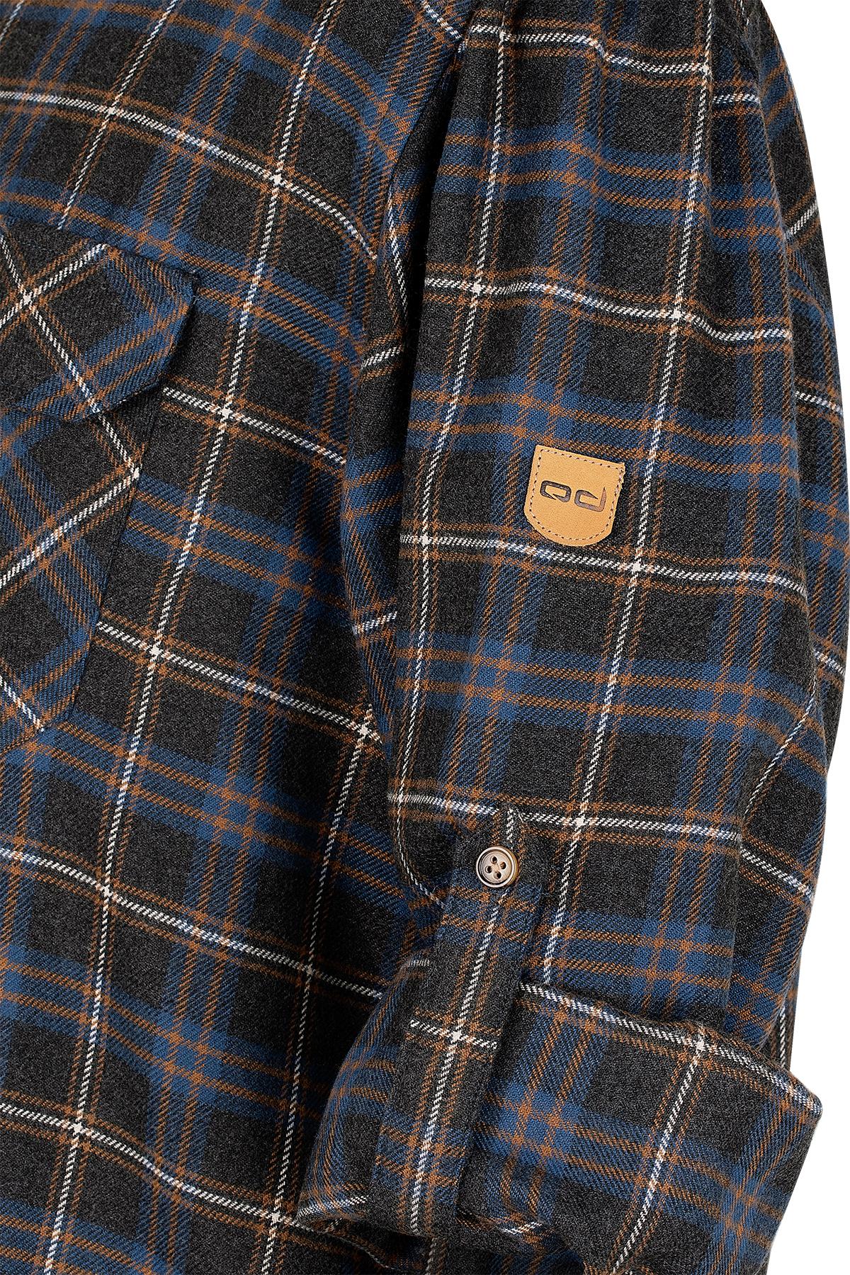 WNTR Flannel Oduncu Gömleği Yumuşak Tuşe - Lacivert Ekose