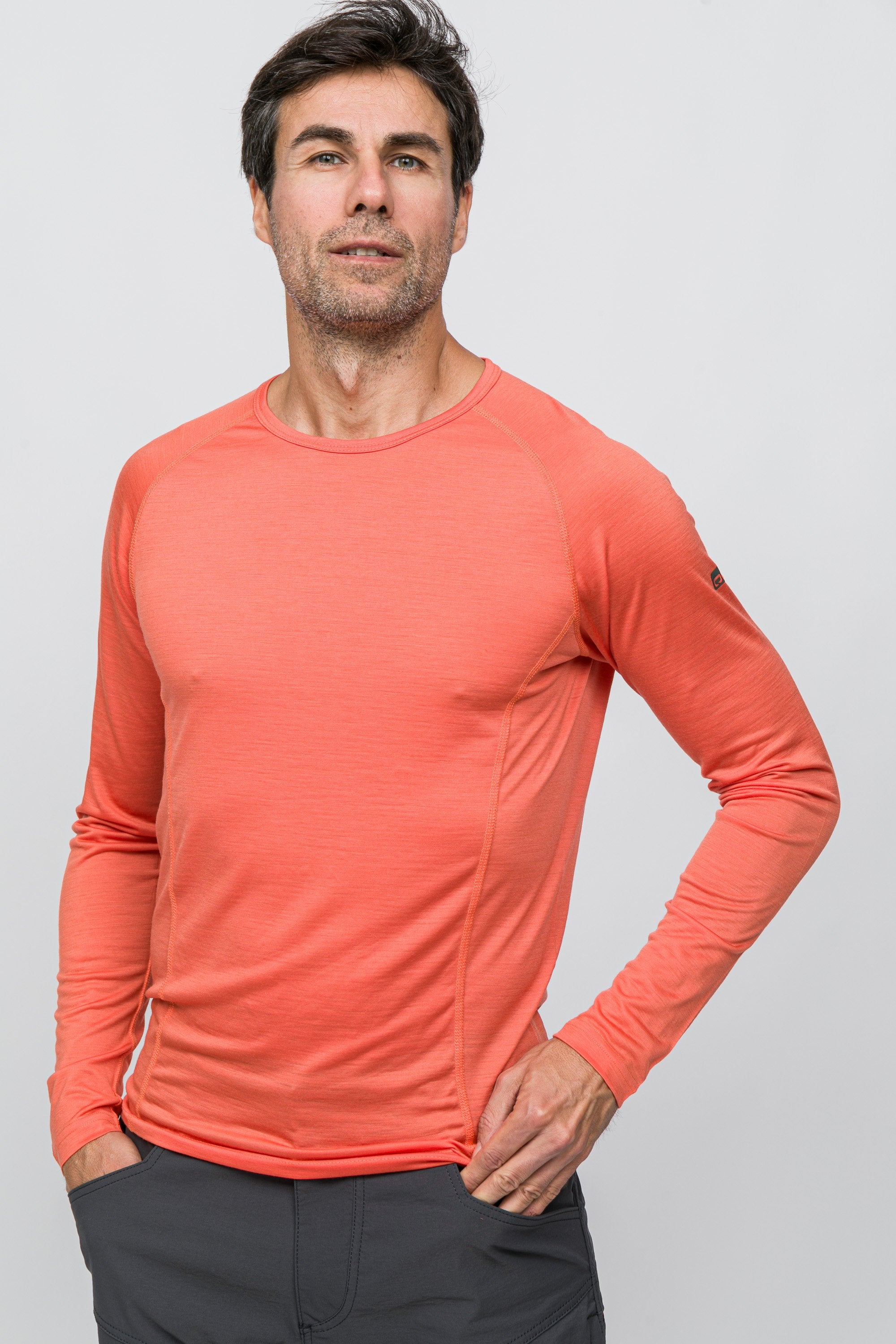 All-Season Merino Uzun Kollu T-Shirt 135 gr -Mandarin