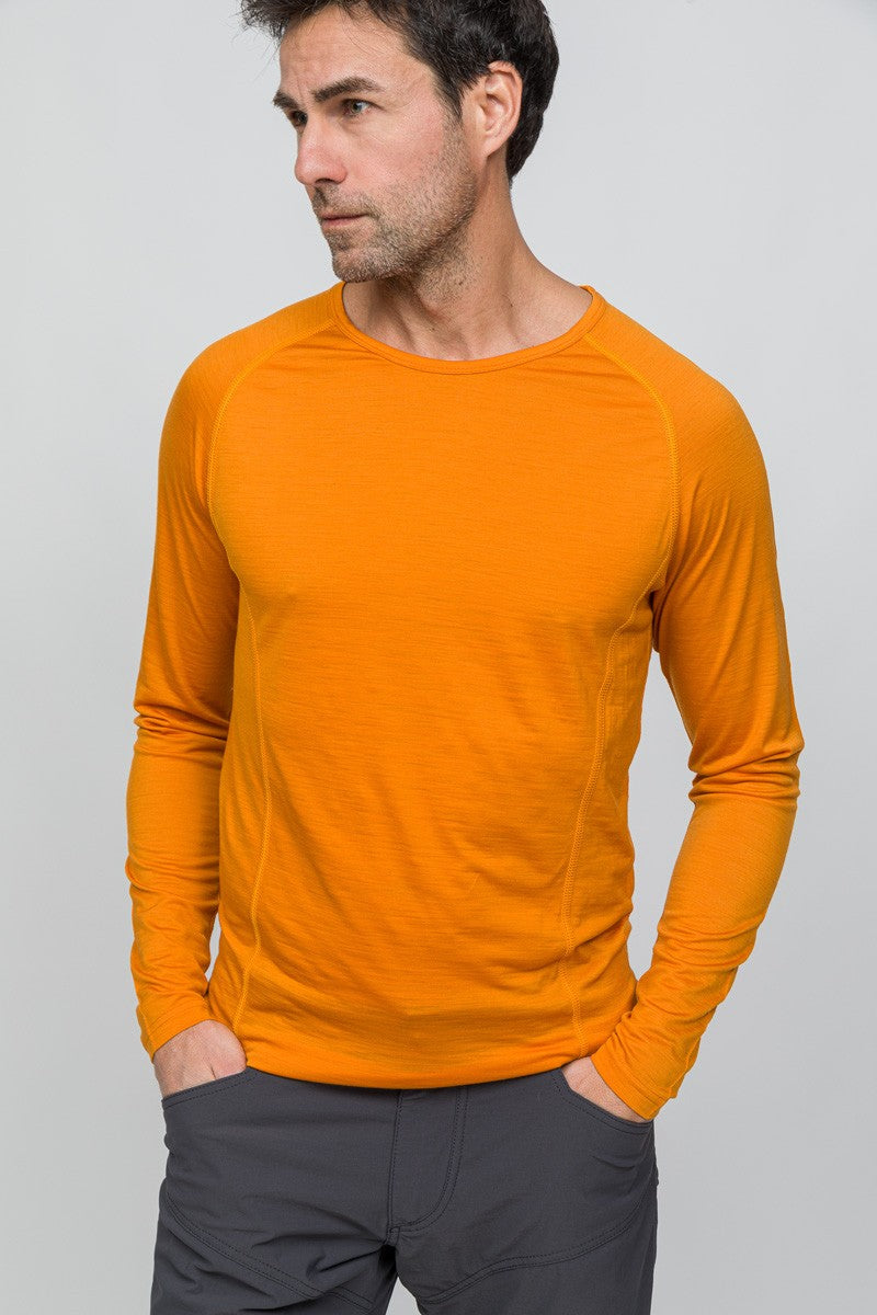 All-Season Merino Uzun Kollu T-Shirt 135 gr -Turuncu