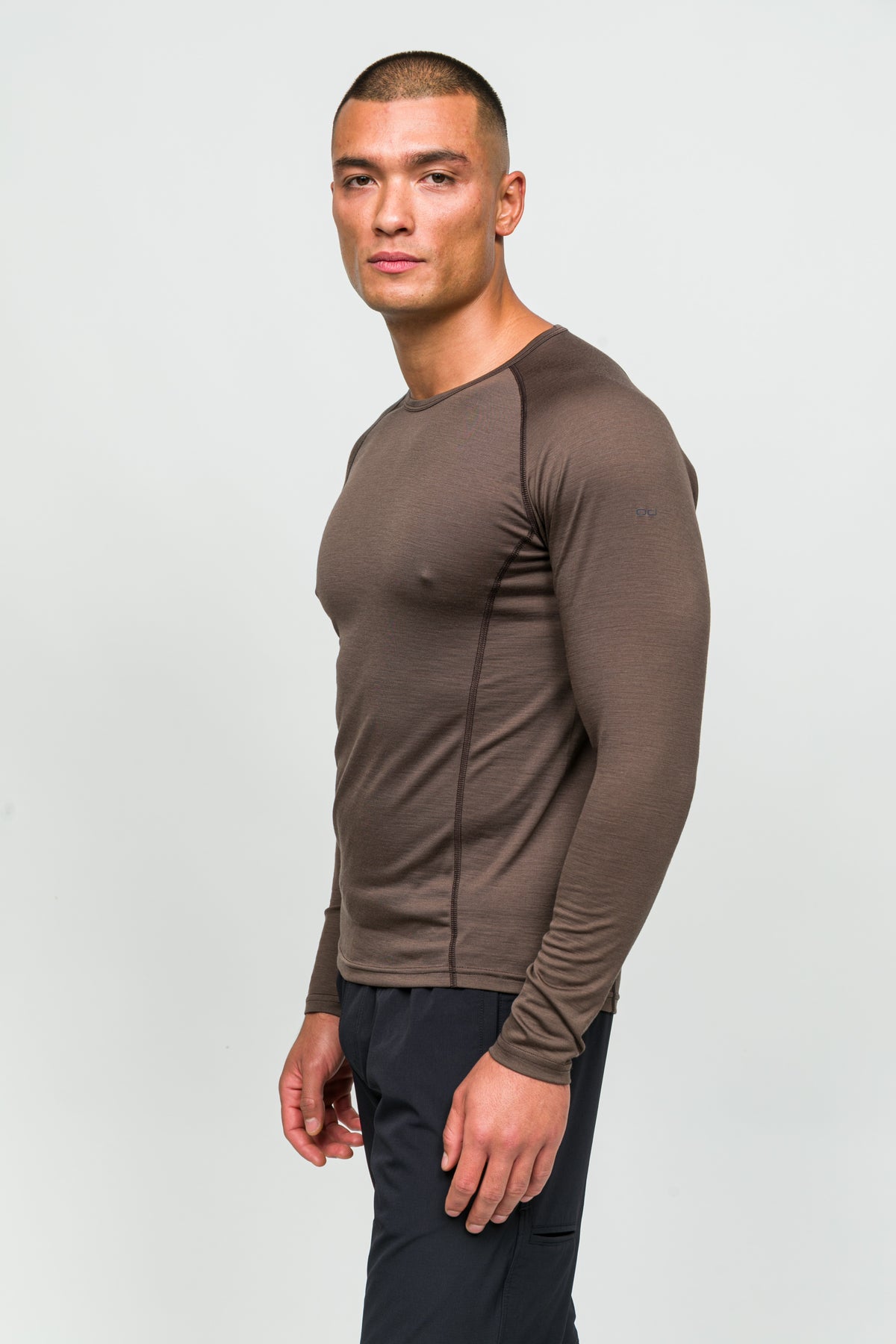 All-Season %100 Merino Uzun Kollu T-Shirt 135 gr - Kahverengi