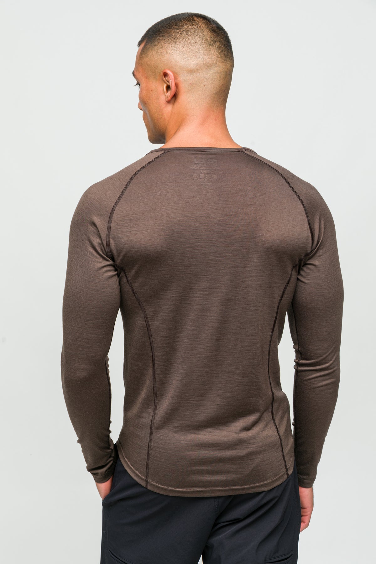 All-Season %100 Merino Uzun Kollu T-Shirt 135 gr - Kahverengi