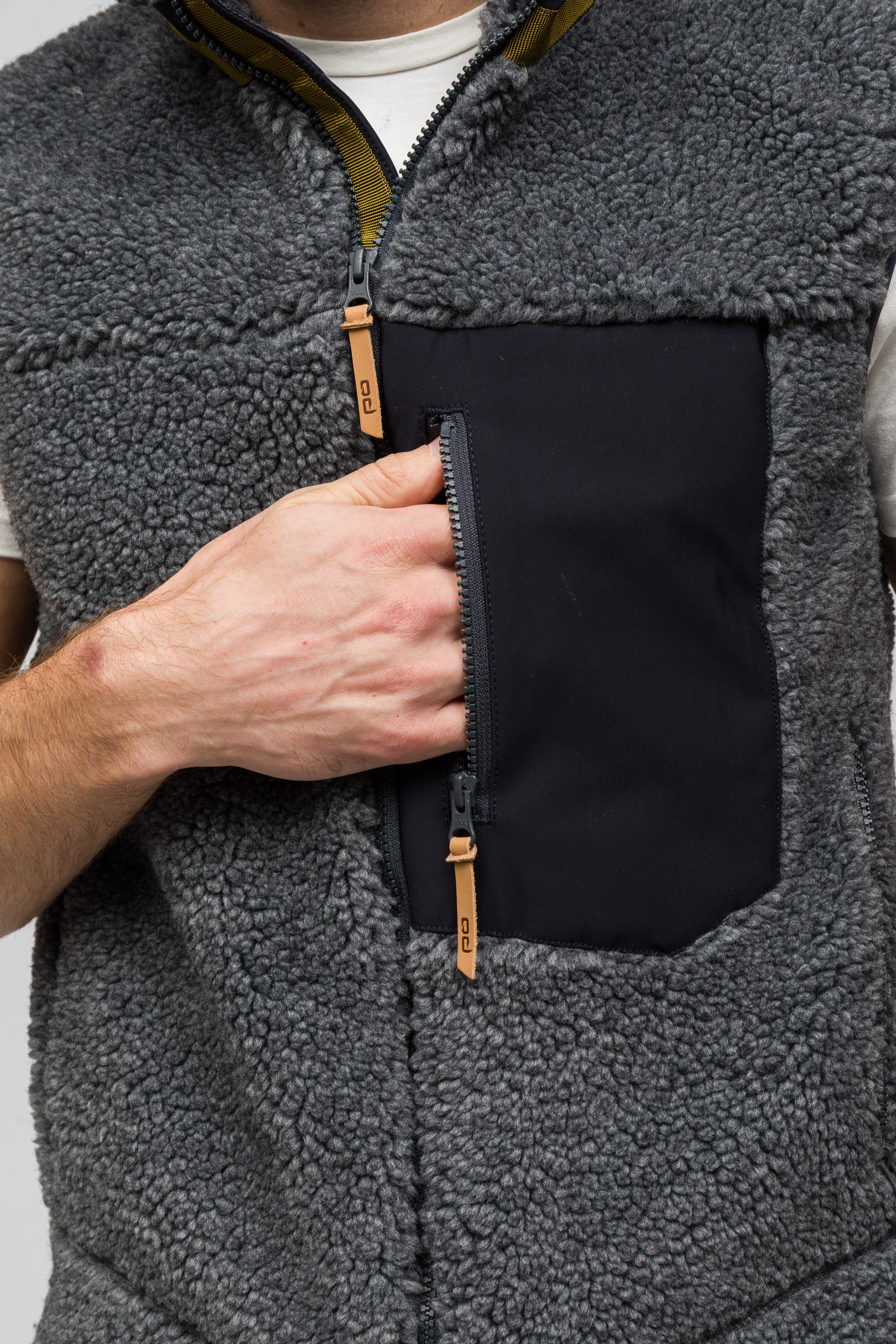 Sherpa Yün Yelek Lambswool - Antrasit