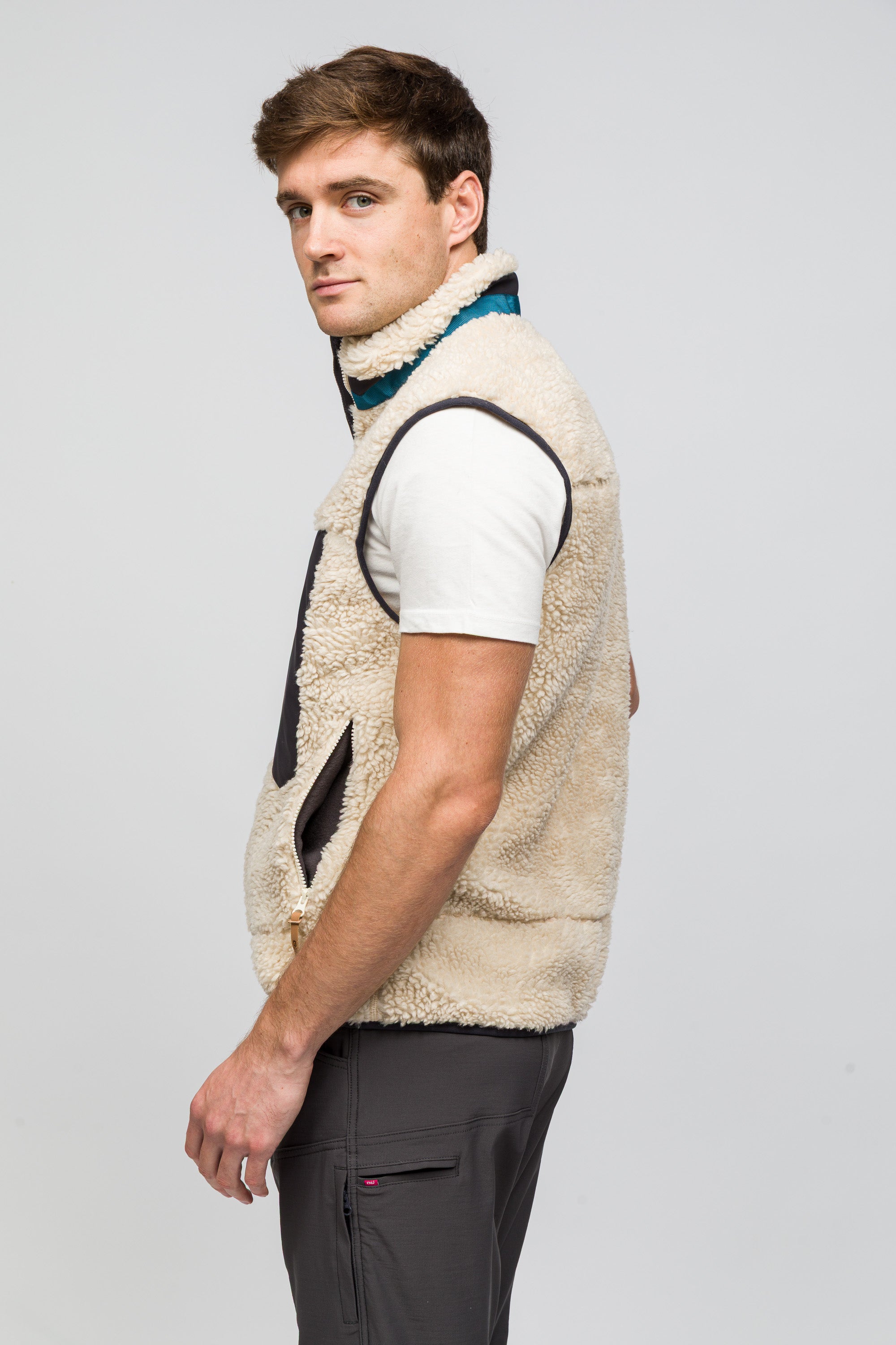 Sherpa Yün Yelek Lambswool - Krem Rengi