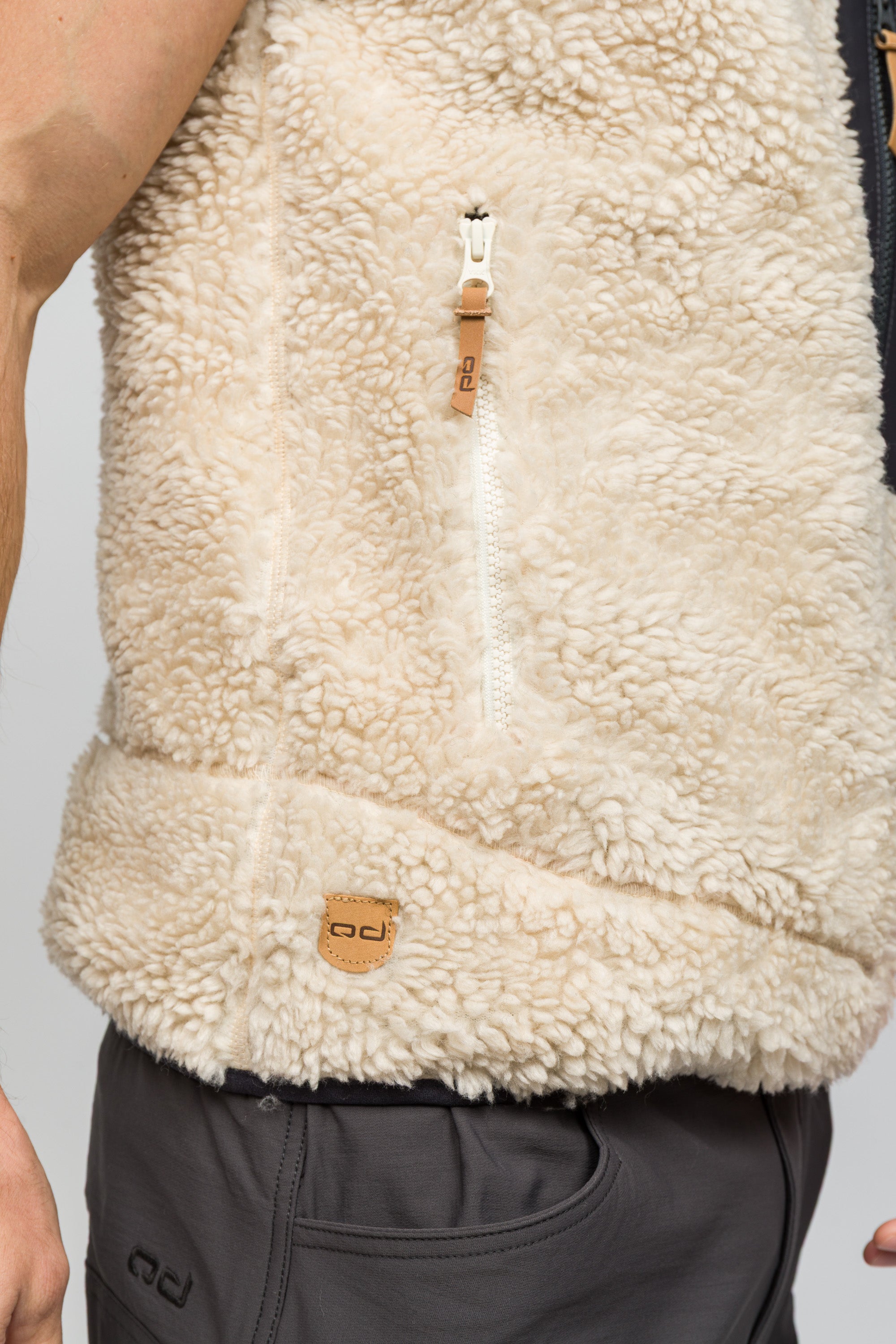 Sherpa Yün Yelek Lambswool - Krem Rengi