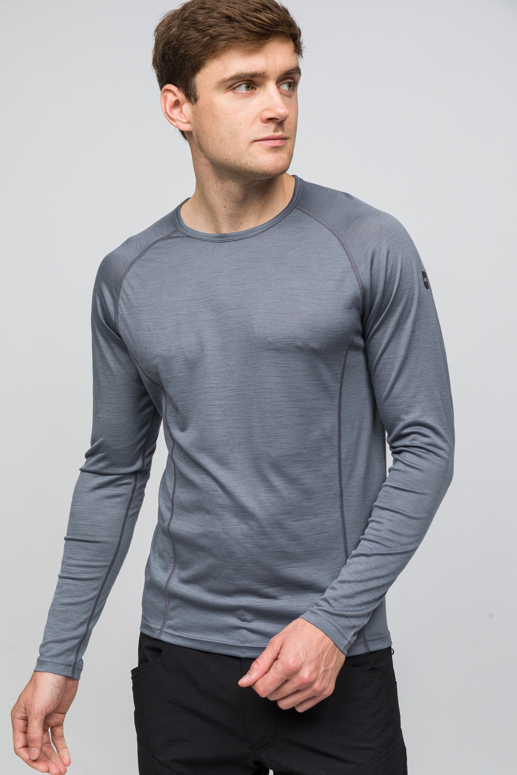 All-Season %100 Merino Uzun Kollu T-Shirt 135 gr - Gri