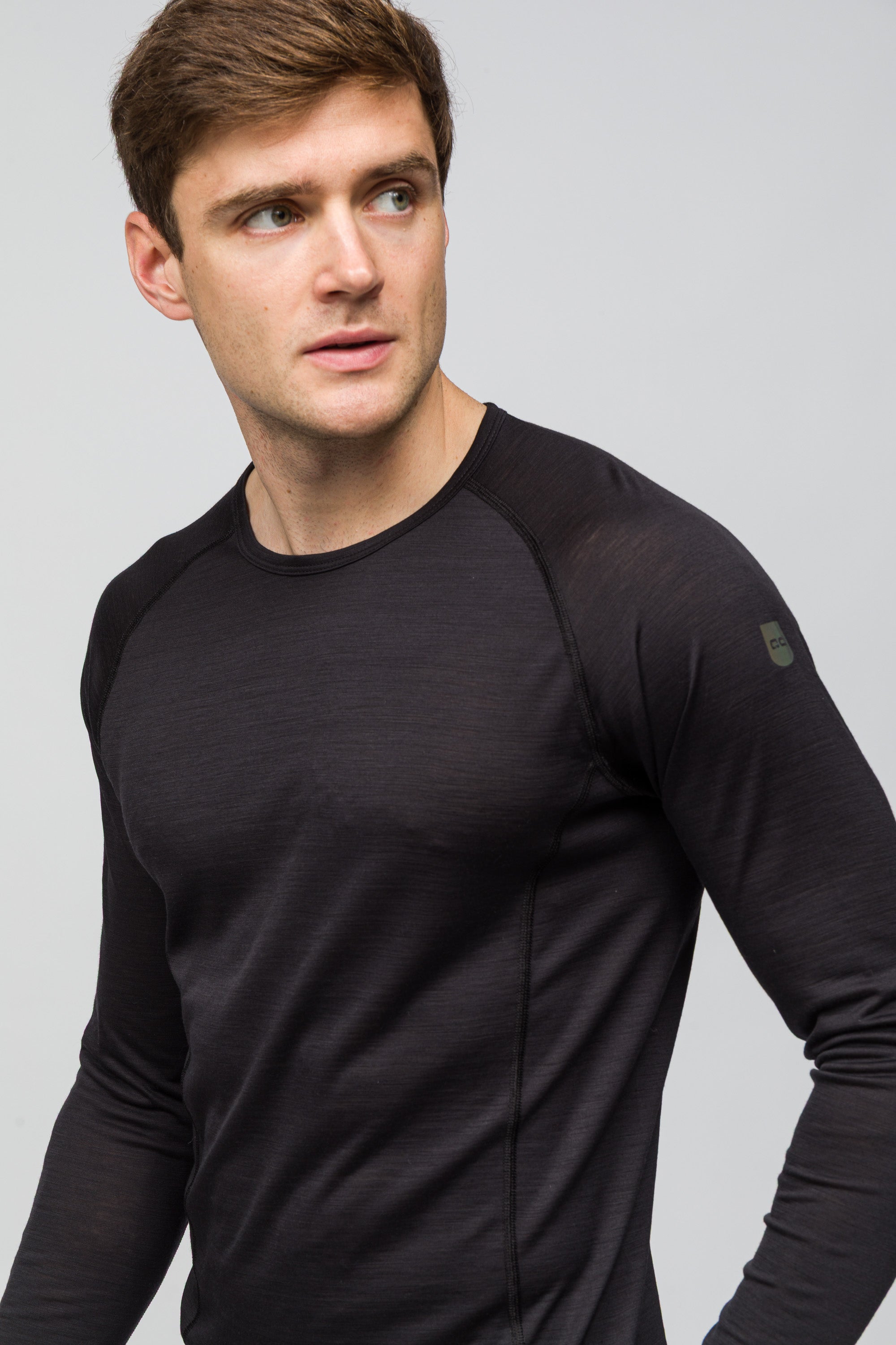 All-Season %100 Merino Uzun Kollu T-Shirt 135 gr - Siyah