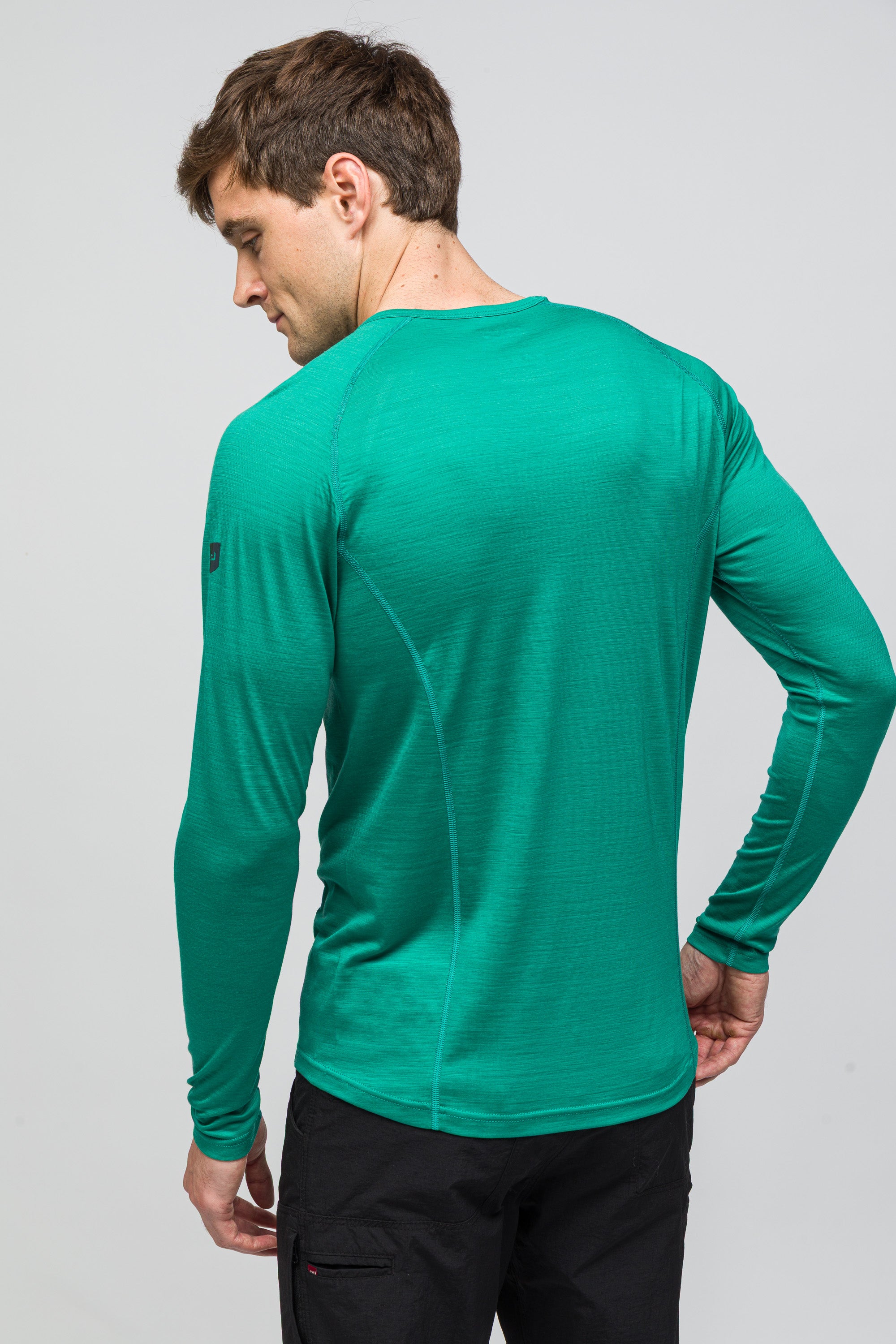 All-Season %100 Merino Uzun Kollu T-Shirt 135 gr - Turkuaz