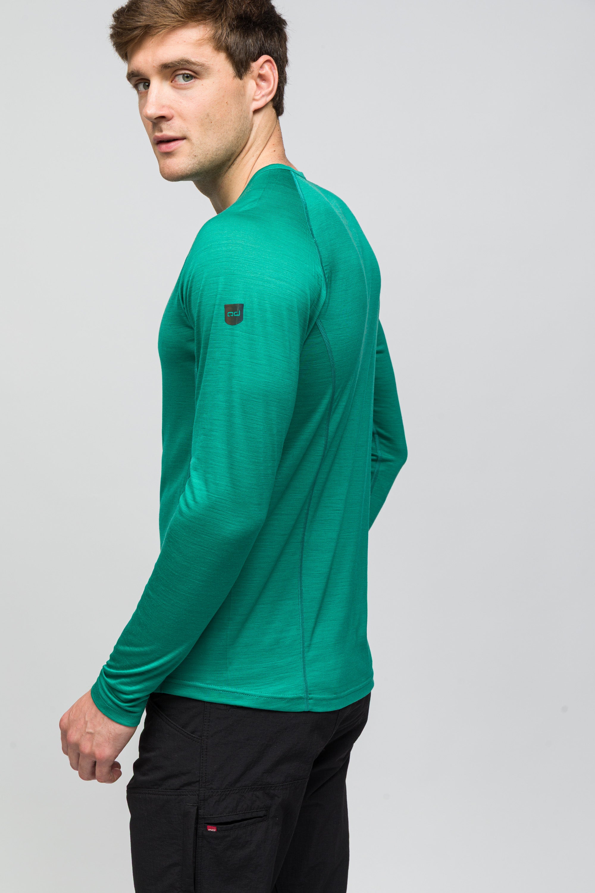 All-Season %100 Merino Uzun Kollu T-Shirt 135 gr - Turkuaz
