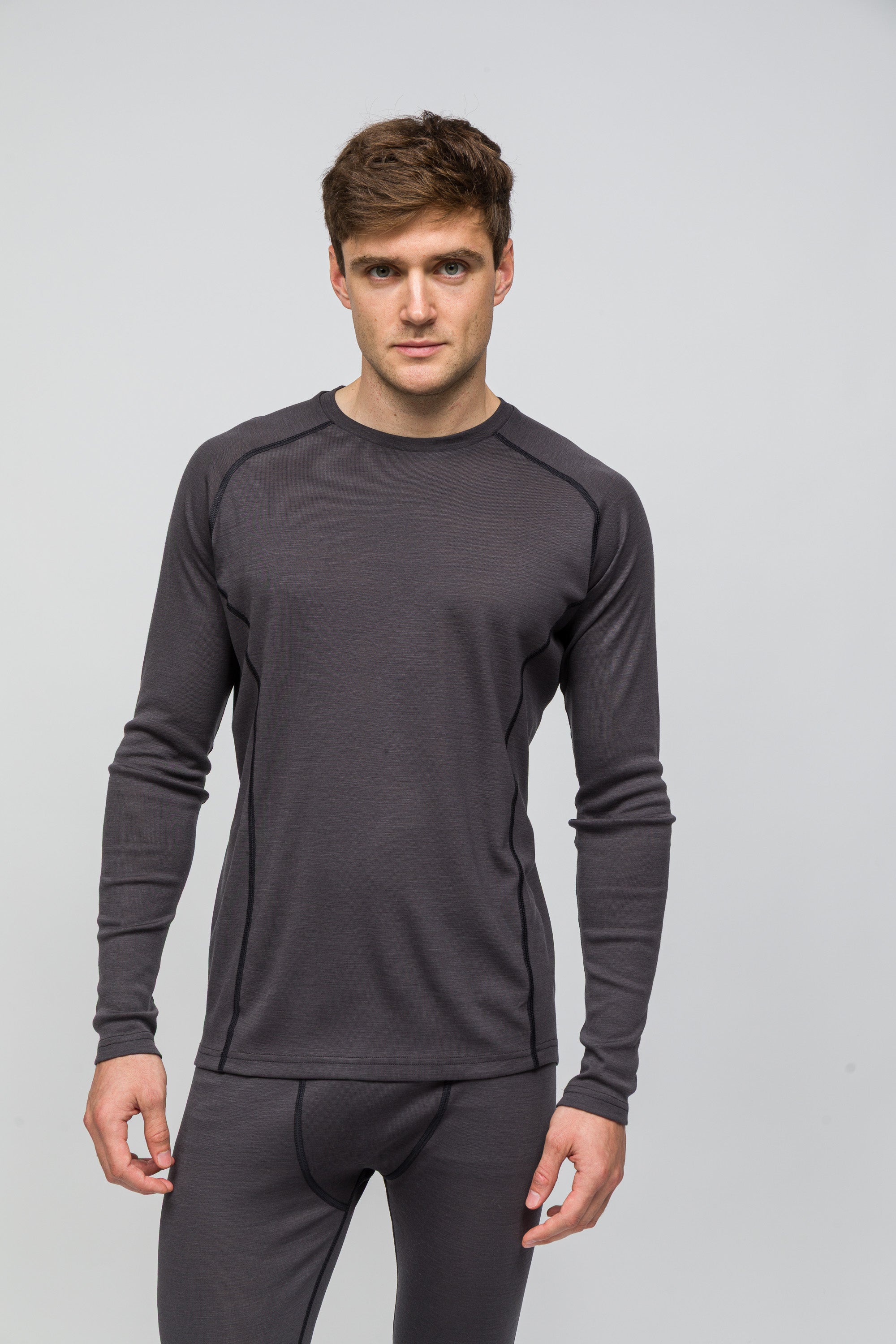 Thermawool %100 Merino Yünü Termal İçlik Üst 195 gr - Antrasit