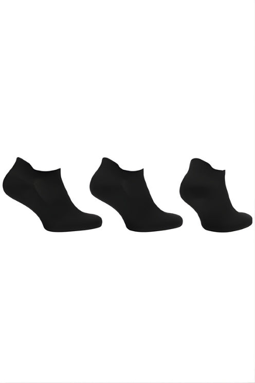 3'li Antibakteriyel Merino Yünü Hike Kısa Çorap - Siyah