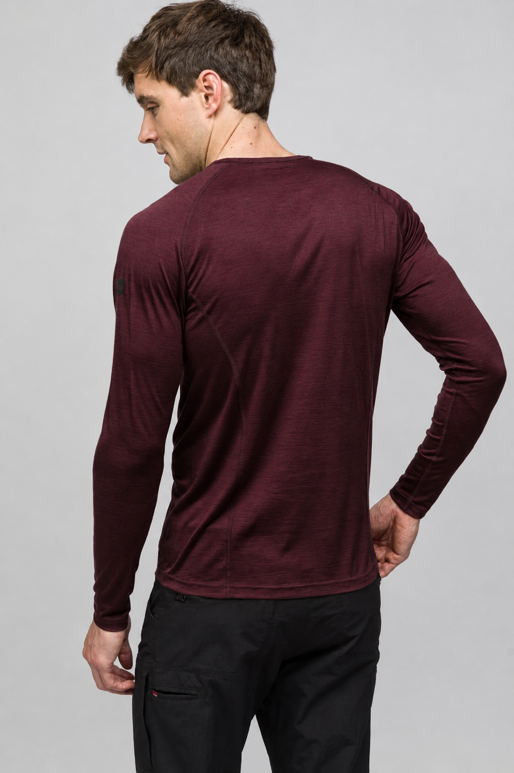 All-Season %100 Merino Uzun Kollu T-Shirt 135 gr - Bordo
