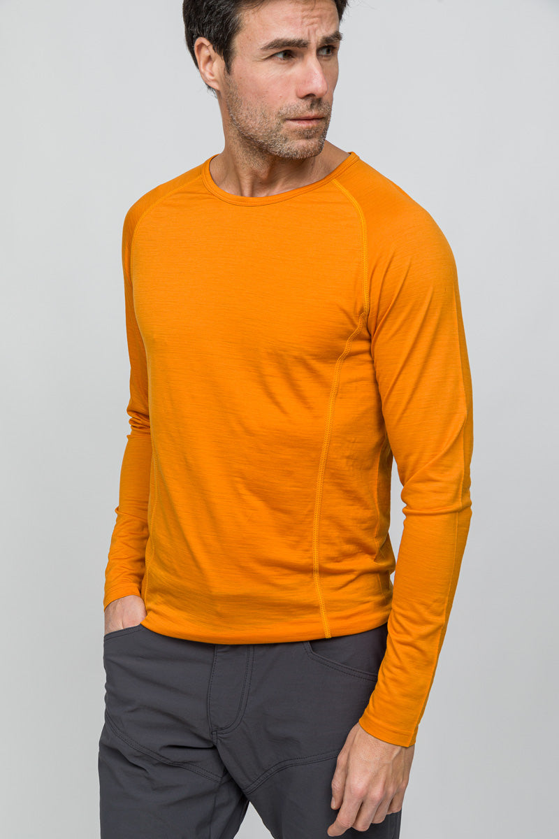 All-Season Merino Uzun Kollu T-Shirt 135 gr -Turuncu