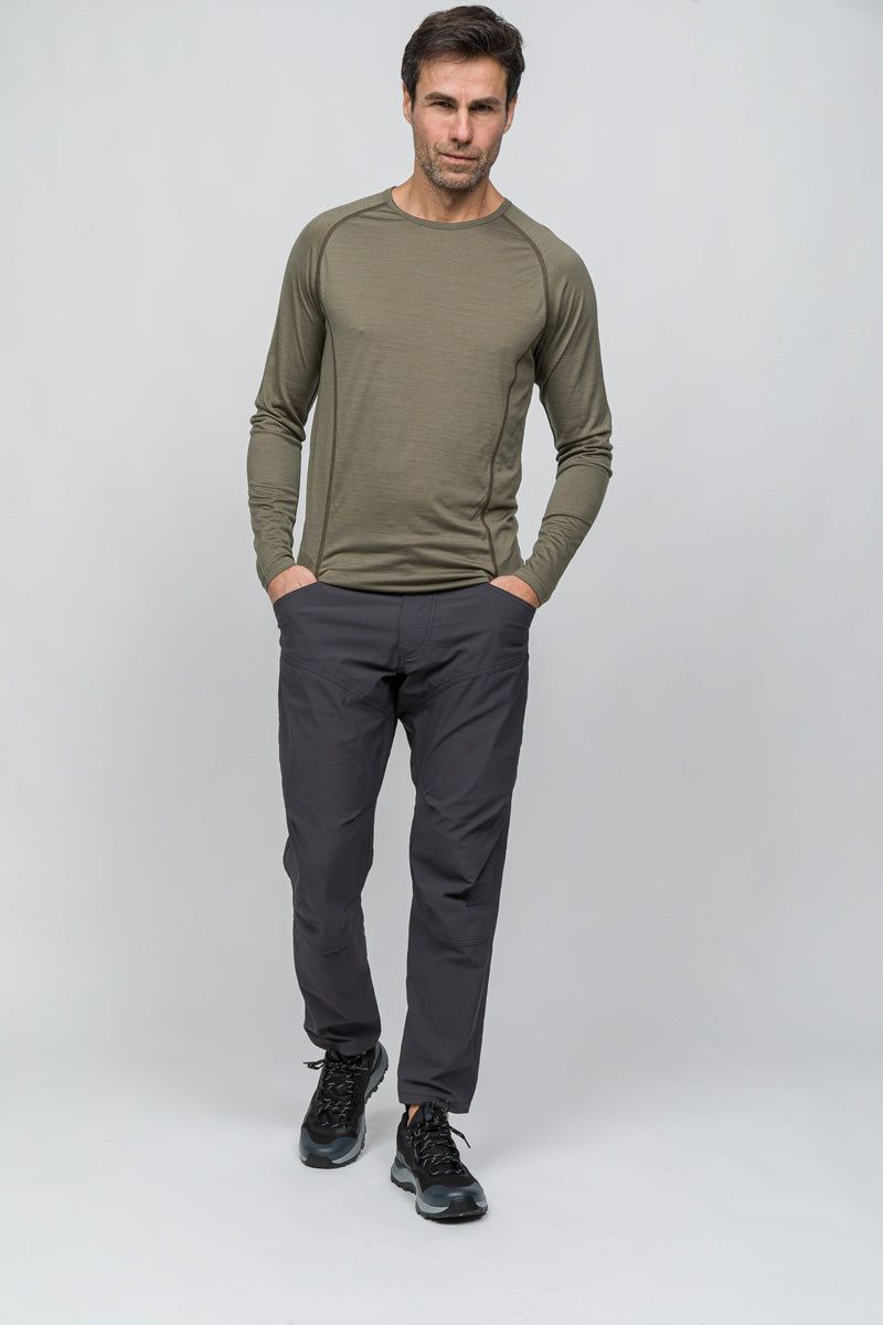 All-Season Merino Uzun Kollu T-Shirt 135 gr - Haki