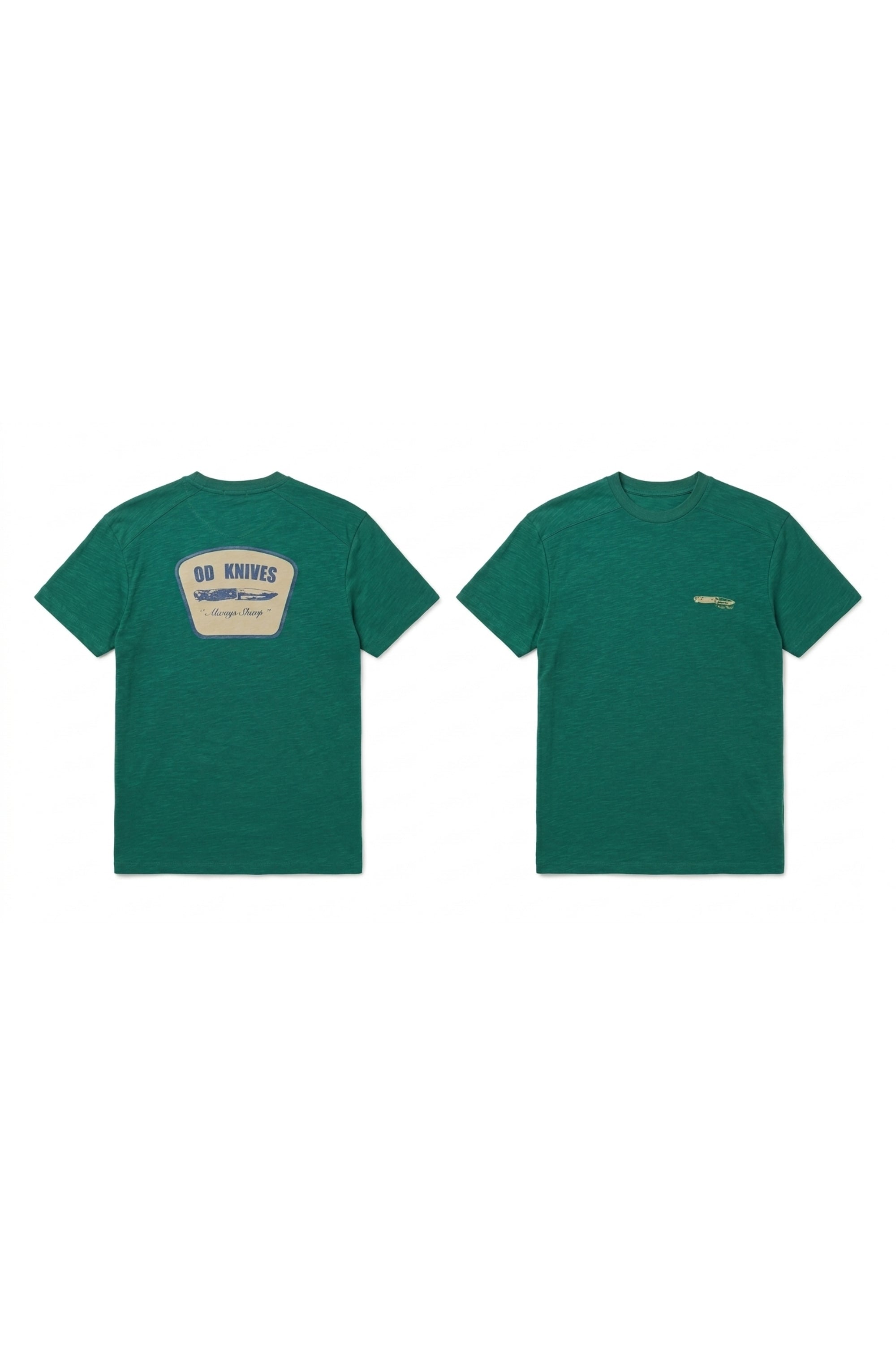 Bushcraft T-Shirt %100 Pamuk Printed - Yeşil